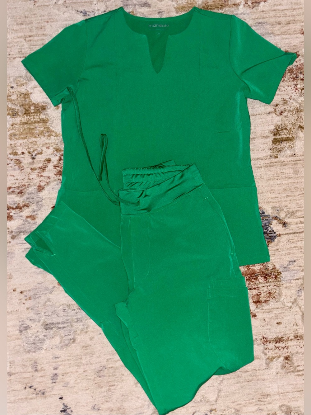 Mandala Green Scrub Set
